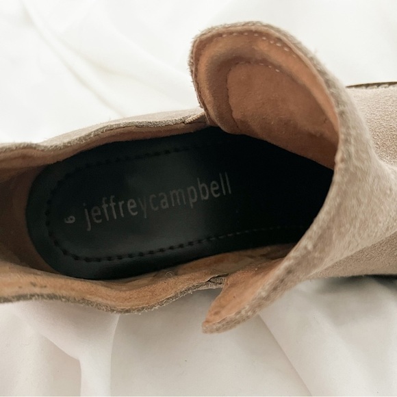 JEFFREY Campbell Rosalee Distressed Taupe Boots Booties Ankle Size 6 - Picture 5 of 7